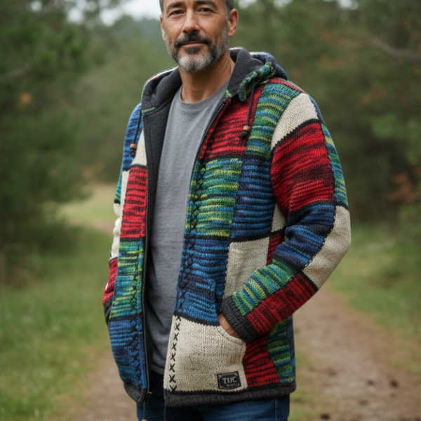 THC Schafwoll Strickjacke 803 KI-Generiert Model 2 THC Schafwoll Strickjacke 803 KI-Generiert Model 2