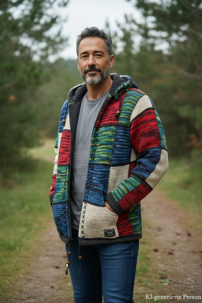 THC Schafwoll Strickjacke 803 KI-Generiert Model 2 THC Schafwoll Strickjacke 803 KI-Generiert Model 2