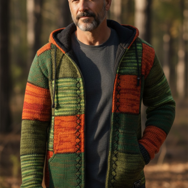 THC Schafwoll Strickjacke 813 KI-Generiert Model 1