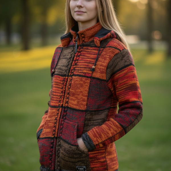 THC Schafwoll Strickjacke 815 KI-Generiert Model 1