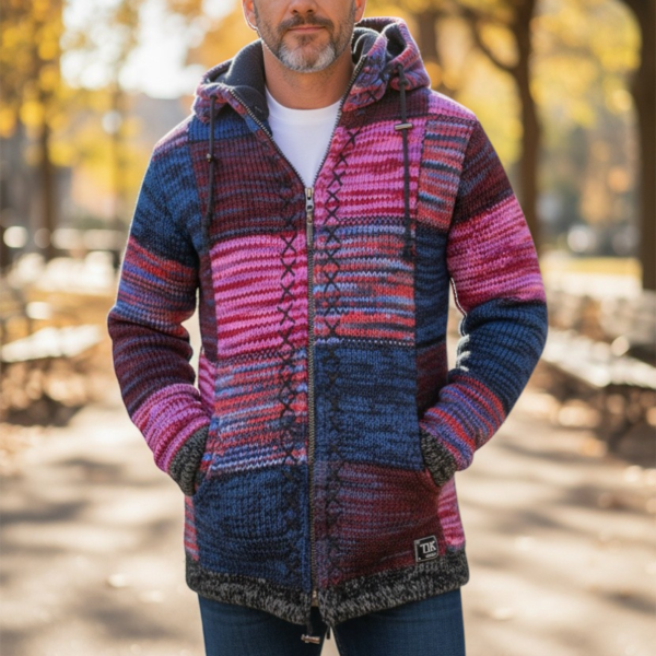THC Schafwoll Strickjacke 805 KI-Generiert Model 2
