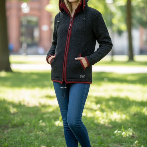 THC Schafwoll Strickjacke 839 KI-Generiert Model 3