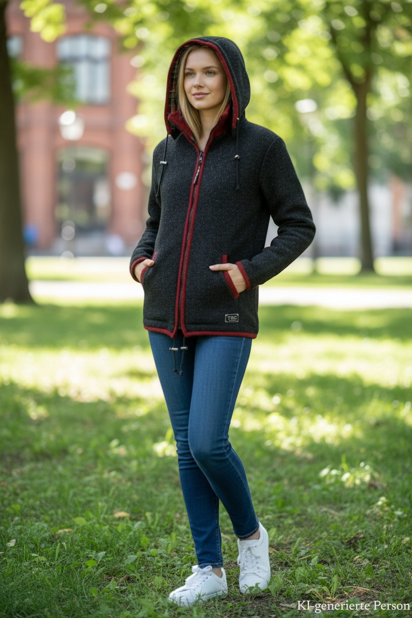 THC Schafwoll Strickjacke 839 KI-Generiert Model 3