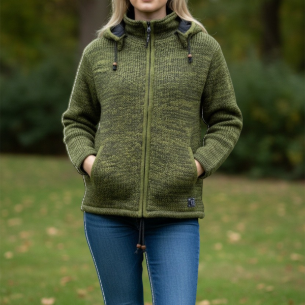 THC Schafwoll Strickjacke 627 KI-Generiert Model 2