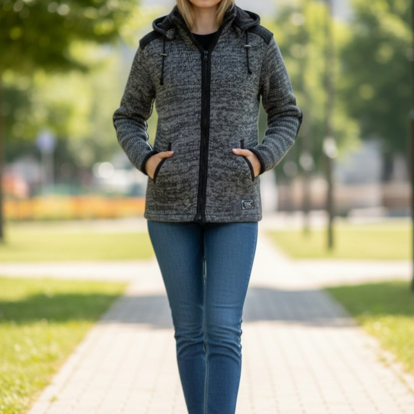 THC Schafwoll Strickjacke 809 KI-Generiert Model 2