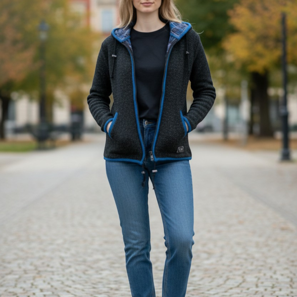 THC Schafwoll Strickjacke 808 KI-Generiert Model 1