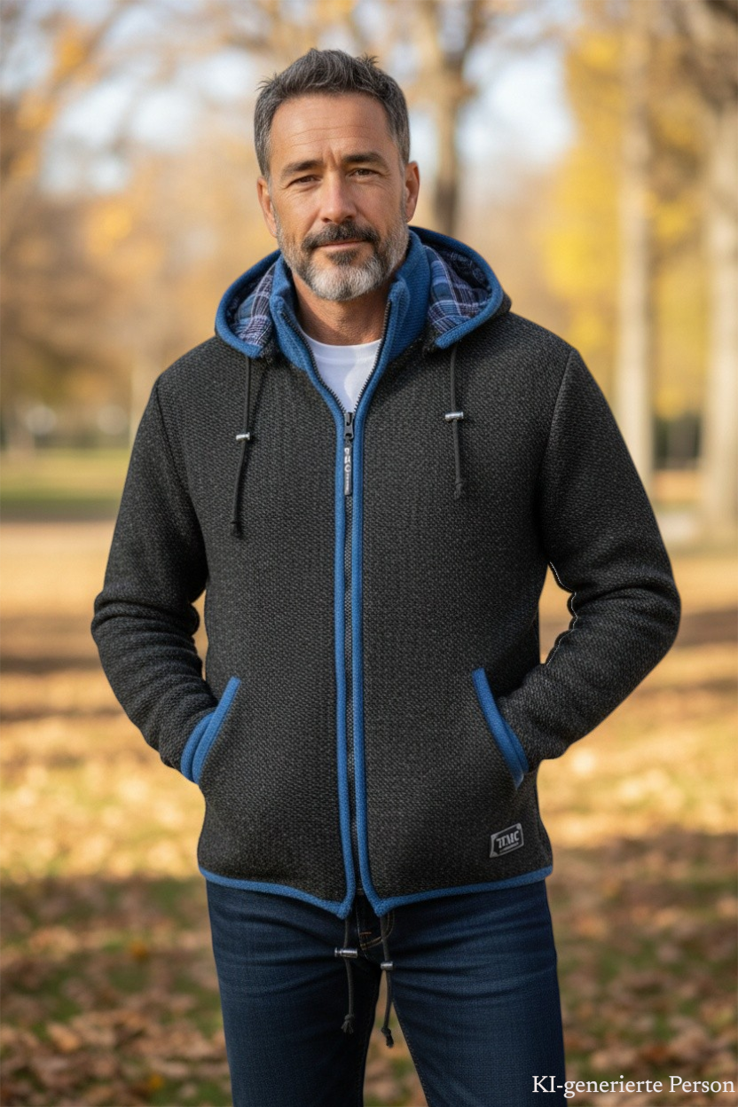 THC Schafwoll Strickjacke 808 KI-Generiert Model 2