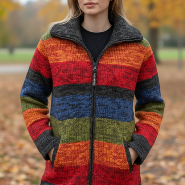 THC Schafwoll Strickmantel 903 KI-Generiert