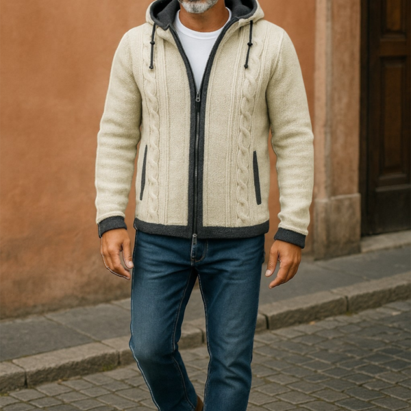 THC Schafwoll Strickjacke 850 KI-Generiert Model 2
