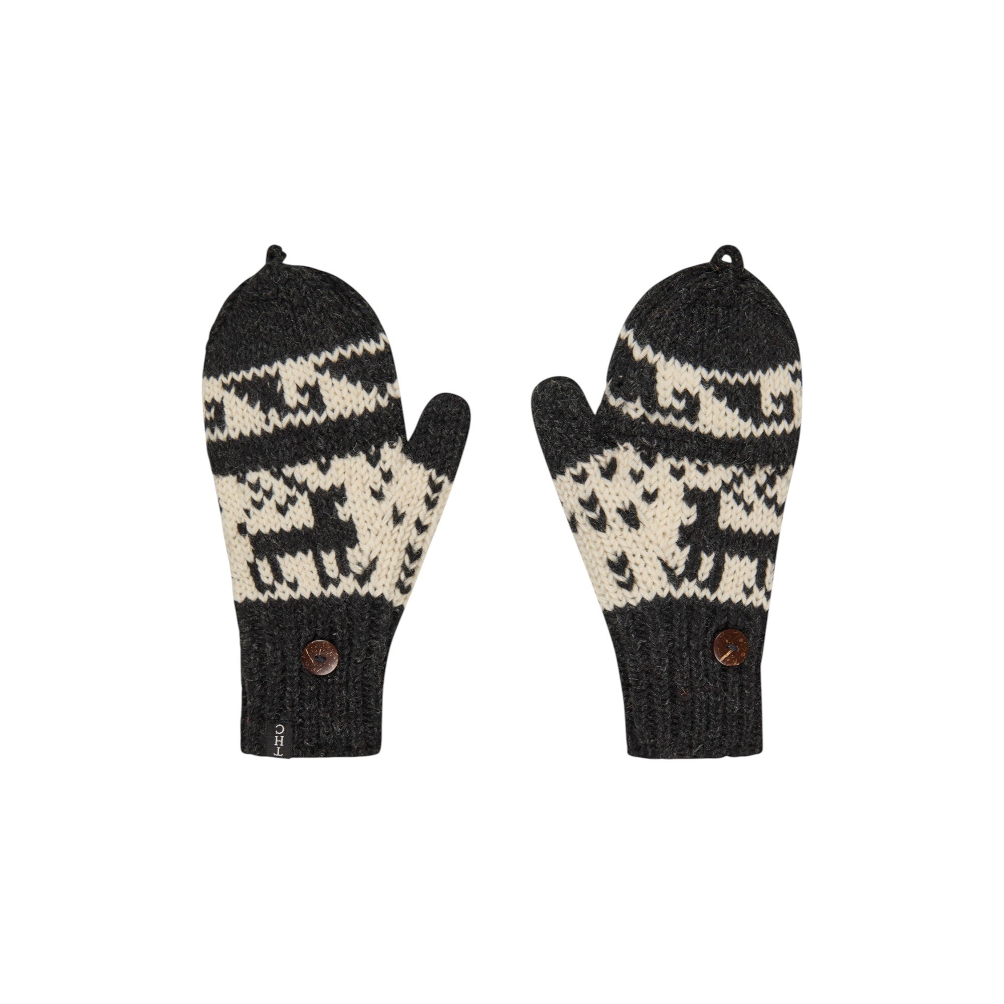 THC Klapphandschuhe 606 Rentier schwarz