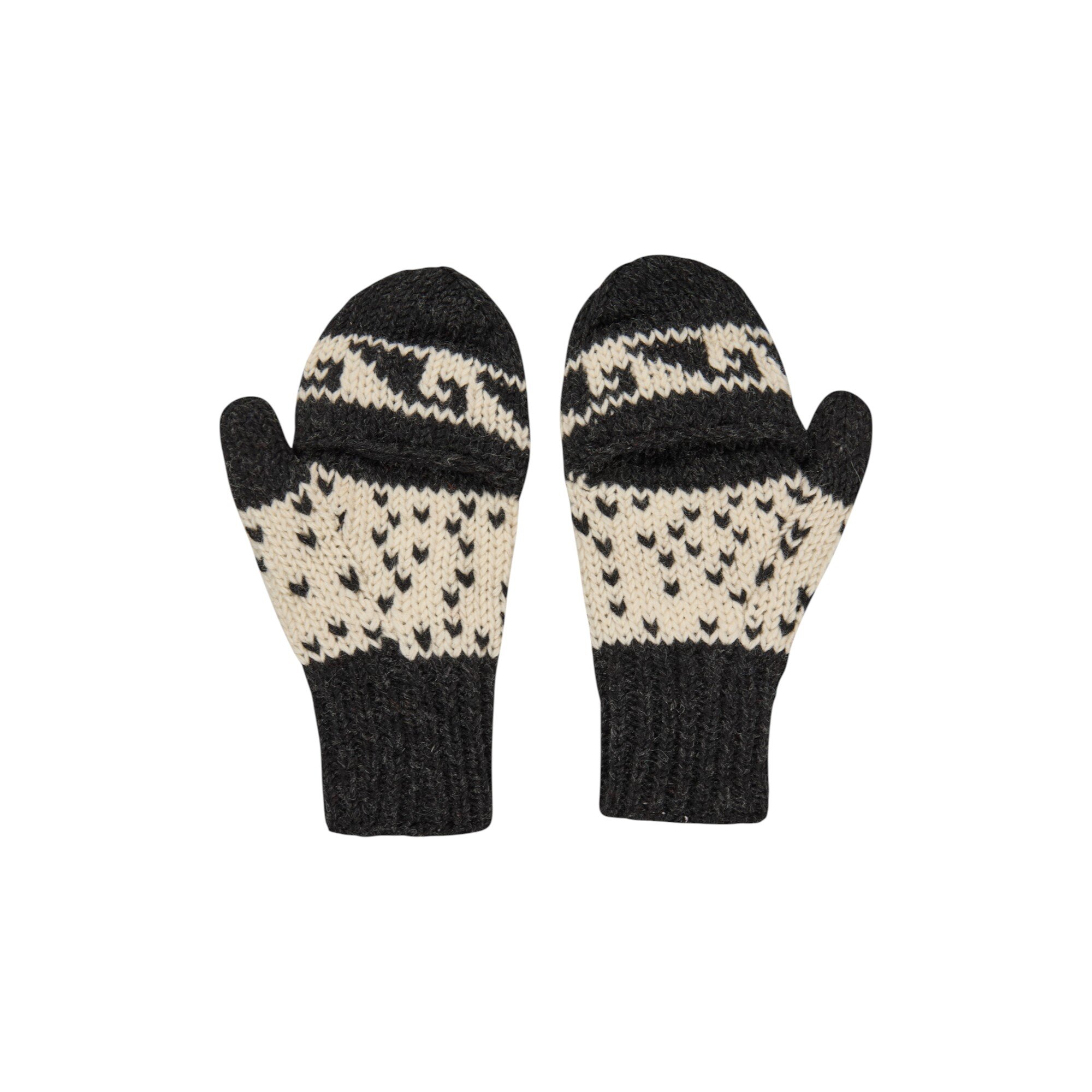 THC Klapphandschuhe 606 Rentier schwarz 2