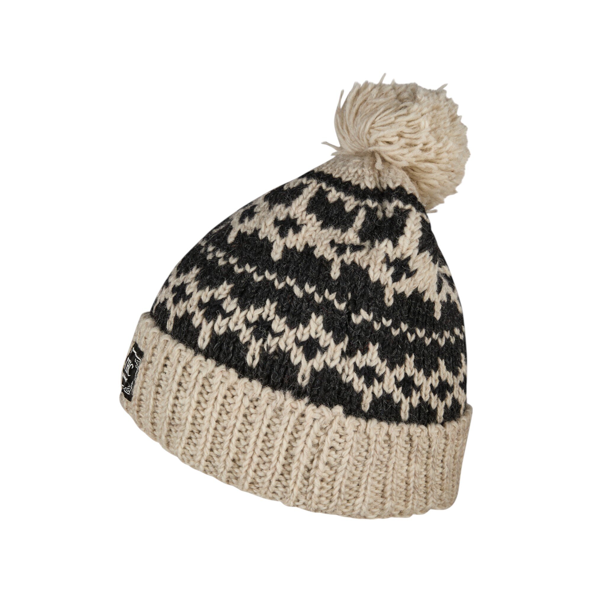 THC Schafwoll Pudelmütze 511 anthrazit weiß 2