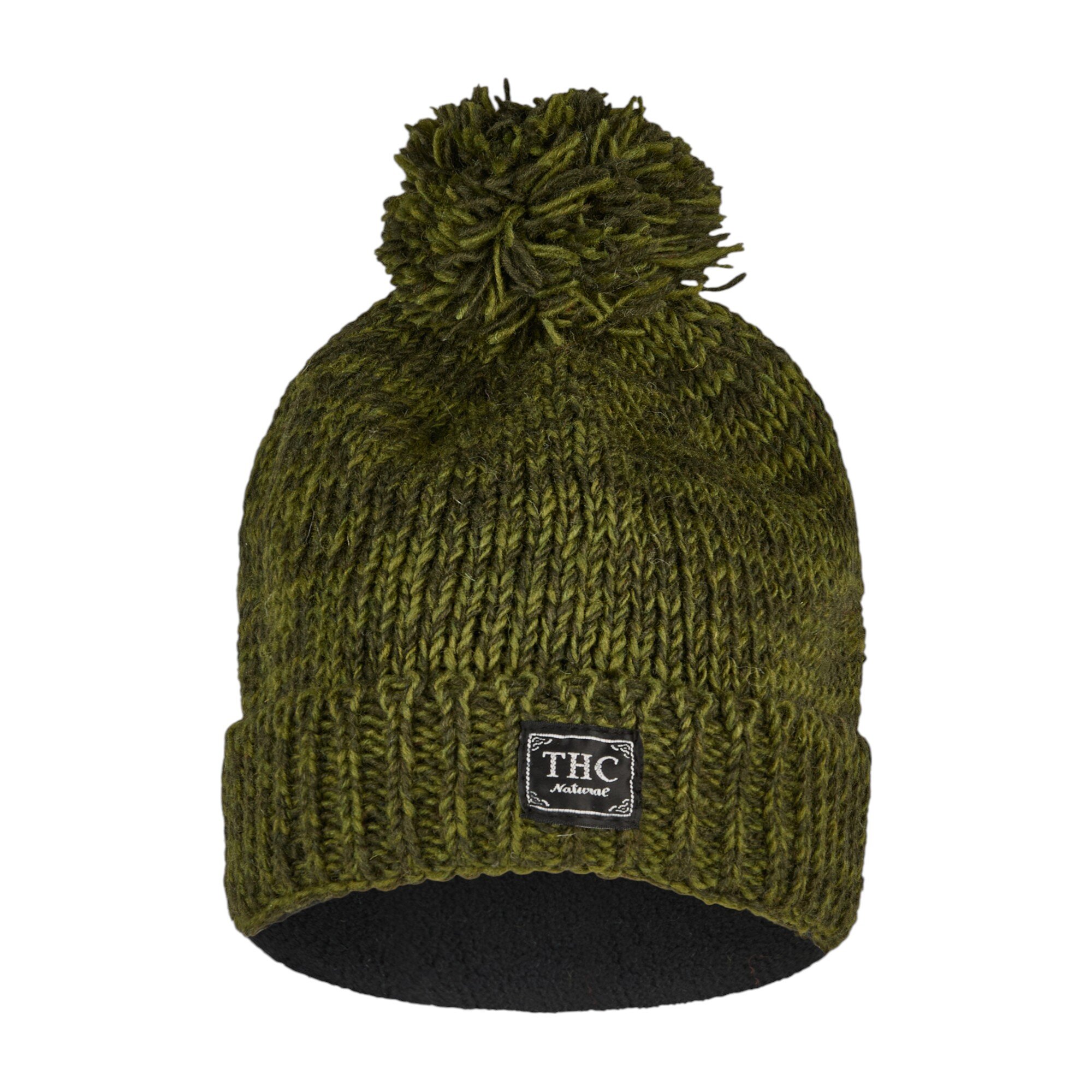 THC Schafwoll Pudelmütze 720 grün