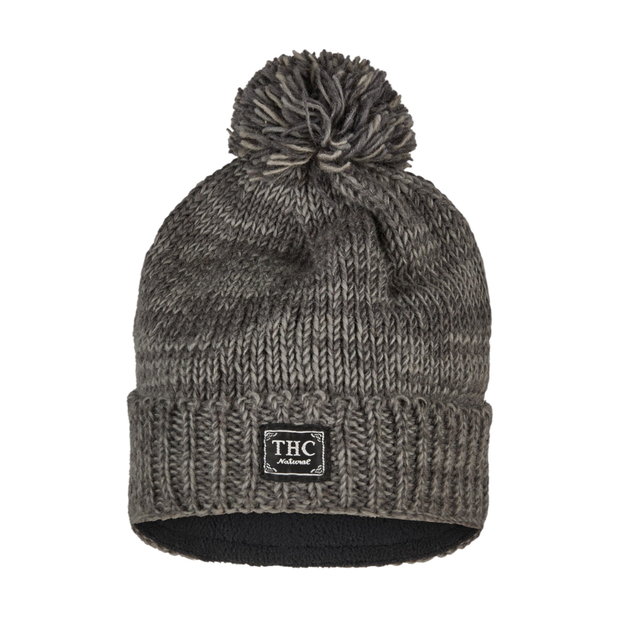 THC Schafwoll Pudelmütze 725 grau