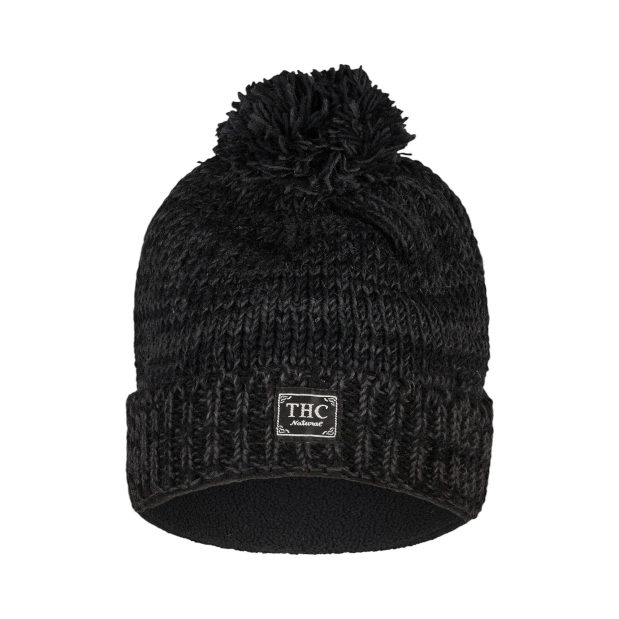 pudelm809_1|THCPudelmützeanthrazit THC Schafwoll Pudelmütze 809 anthrazit