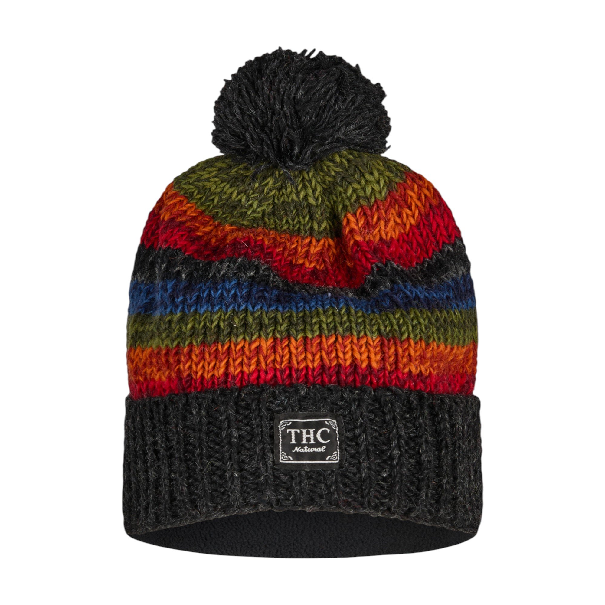 pudelm814_1|THCPudelmütze814 THC Schafwoll Pudelmütze 814 bunt