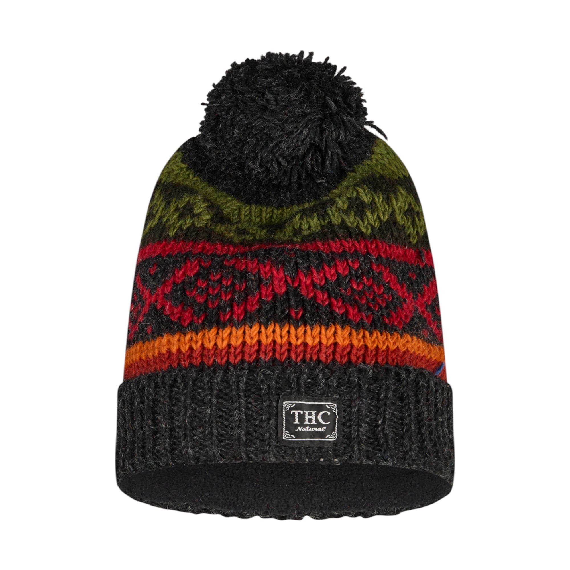 THC Schafwoll Pudelmütze 827 bunte Muster