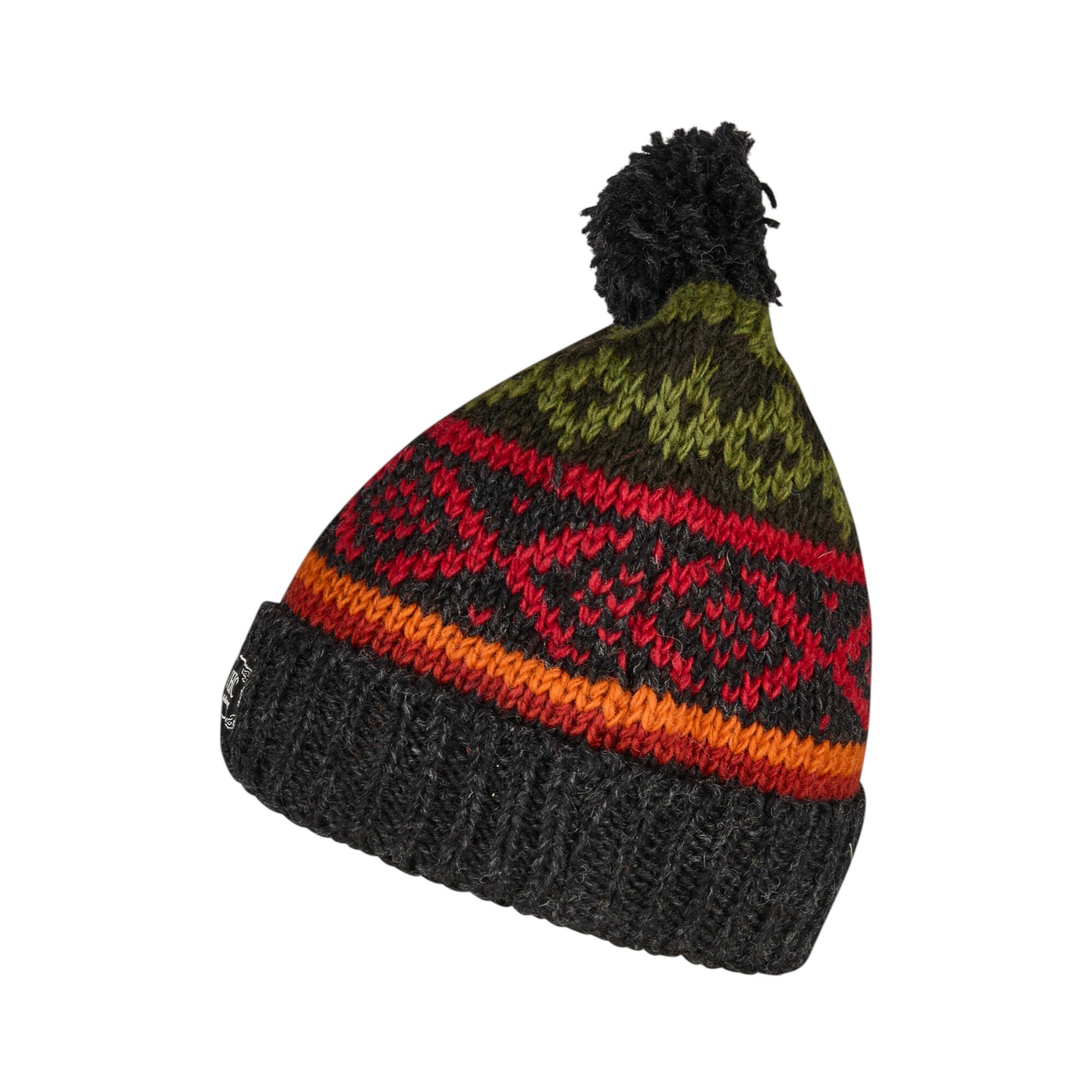 THC Schafwoll Pudelmütze 827 bunte Muster 2