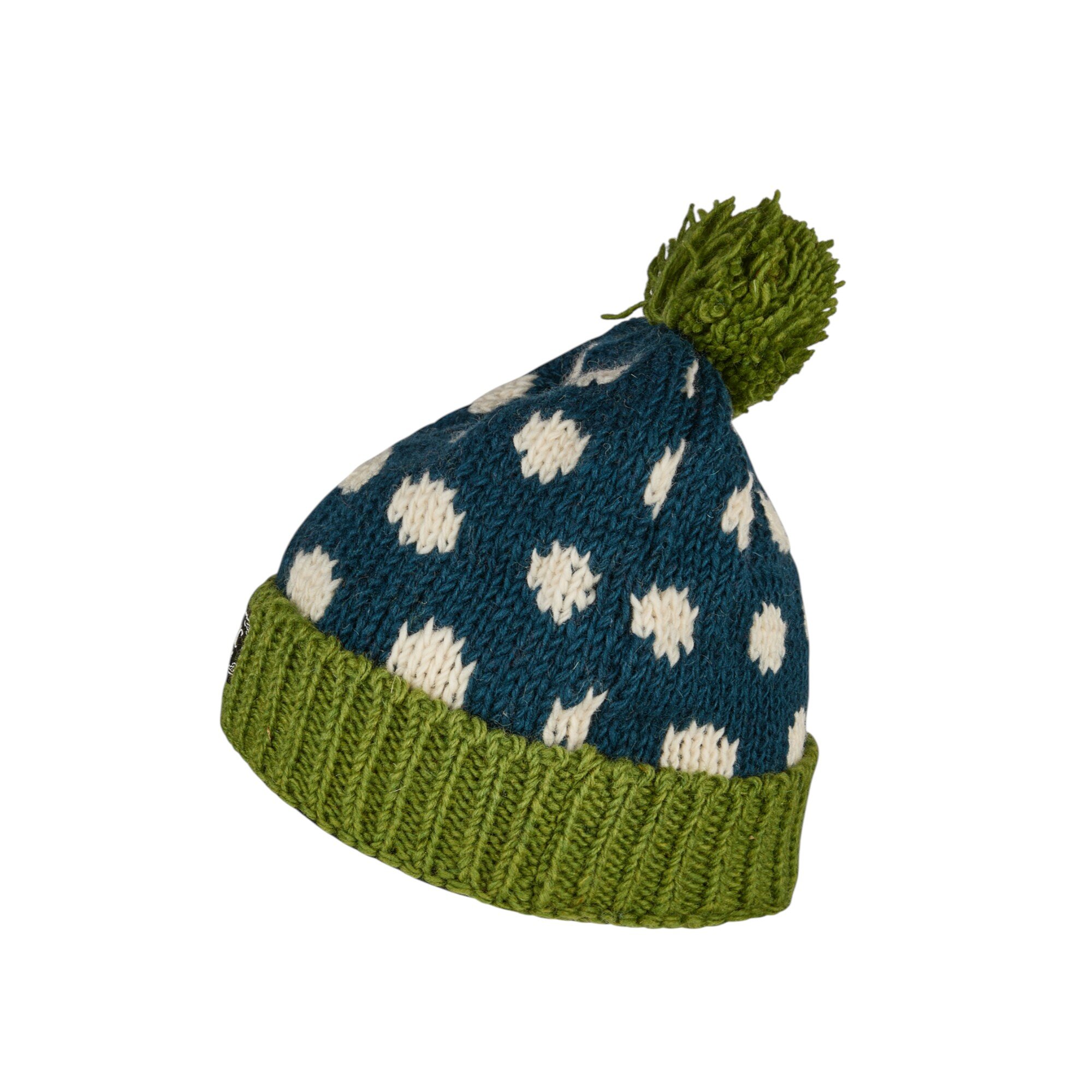 THC Schafwoll Pudelmütze 842 gepunktet 2