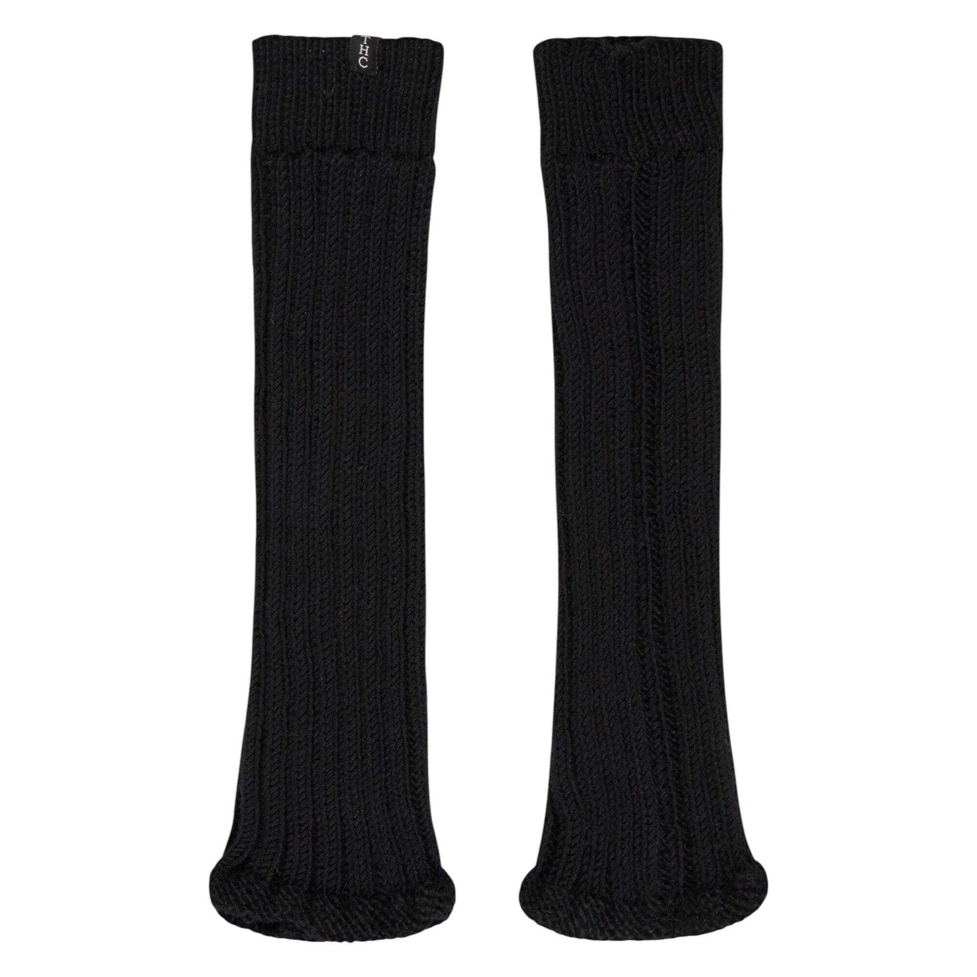 THC Schafwoll Stulpen schwarz