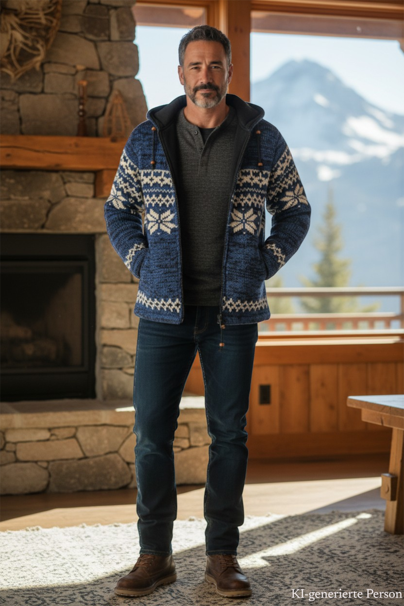THC Schafwoll Strickjacke 605 KI-Generiert Model 1 THC Schafwoll Strickjacke 605 KI-Generiert Model 1
