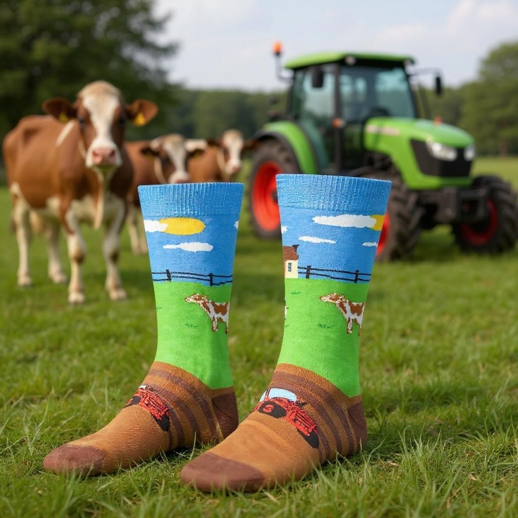 AbgeStrumpft Traktor Socken 4
