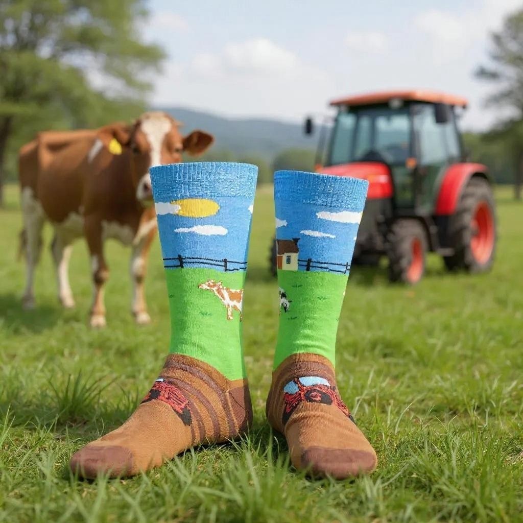 AbgeStrumpft Traktor Socken 5