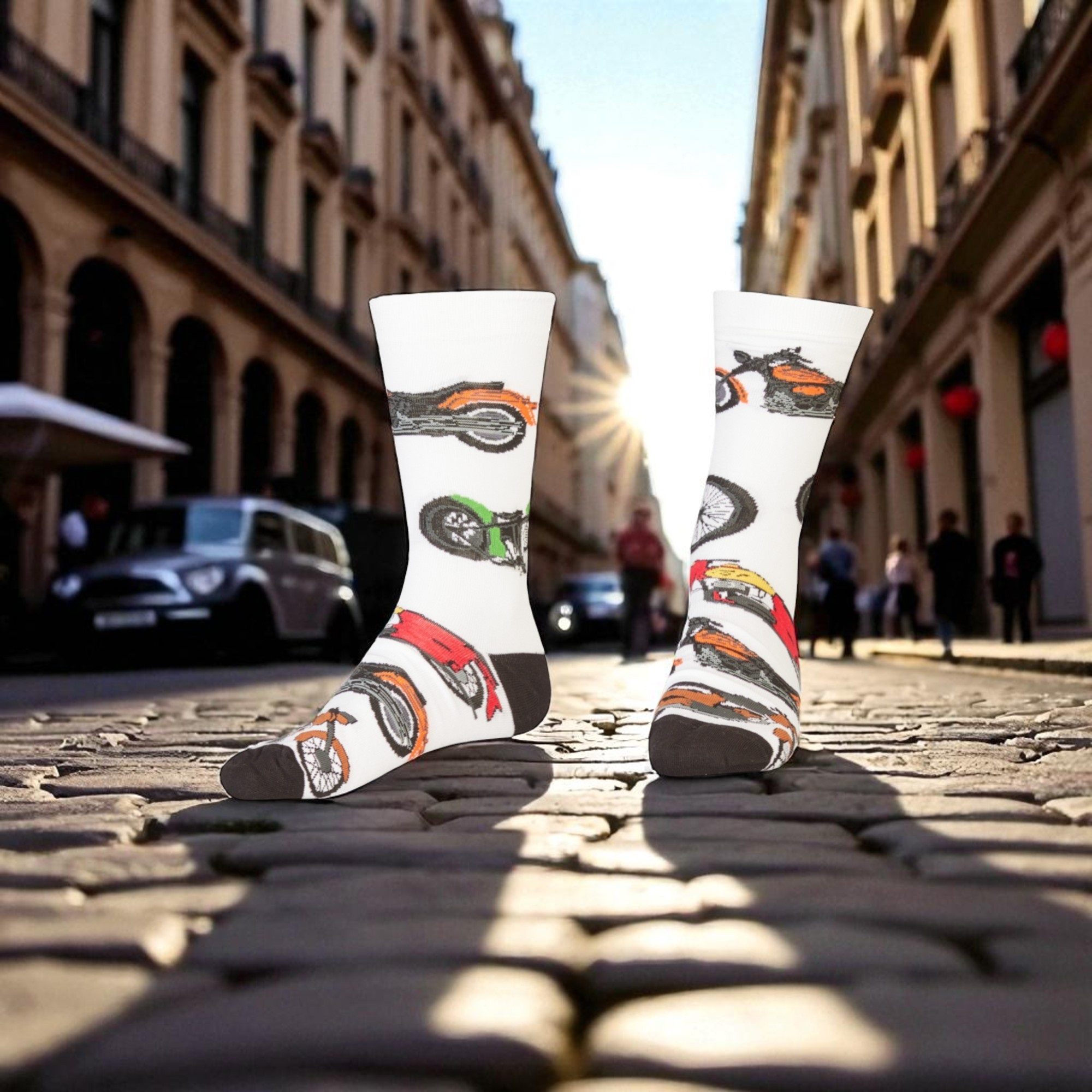 Abgestrumpft Socken Motorrad 4