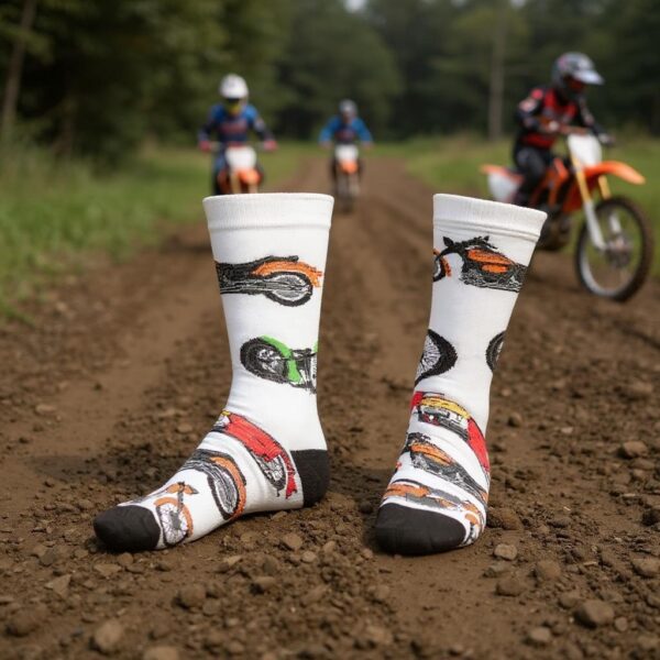 Abgestrumpft Socken Motorrad 5