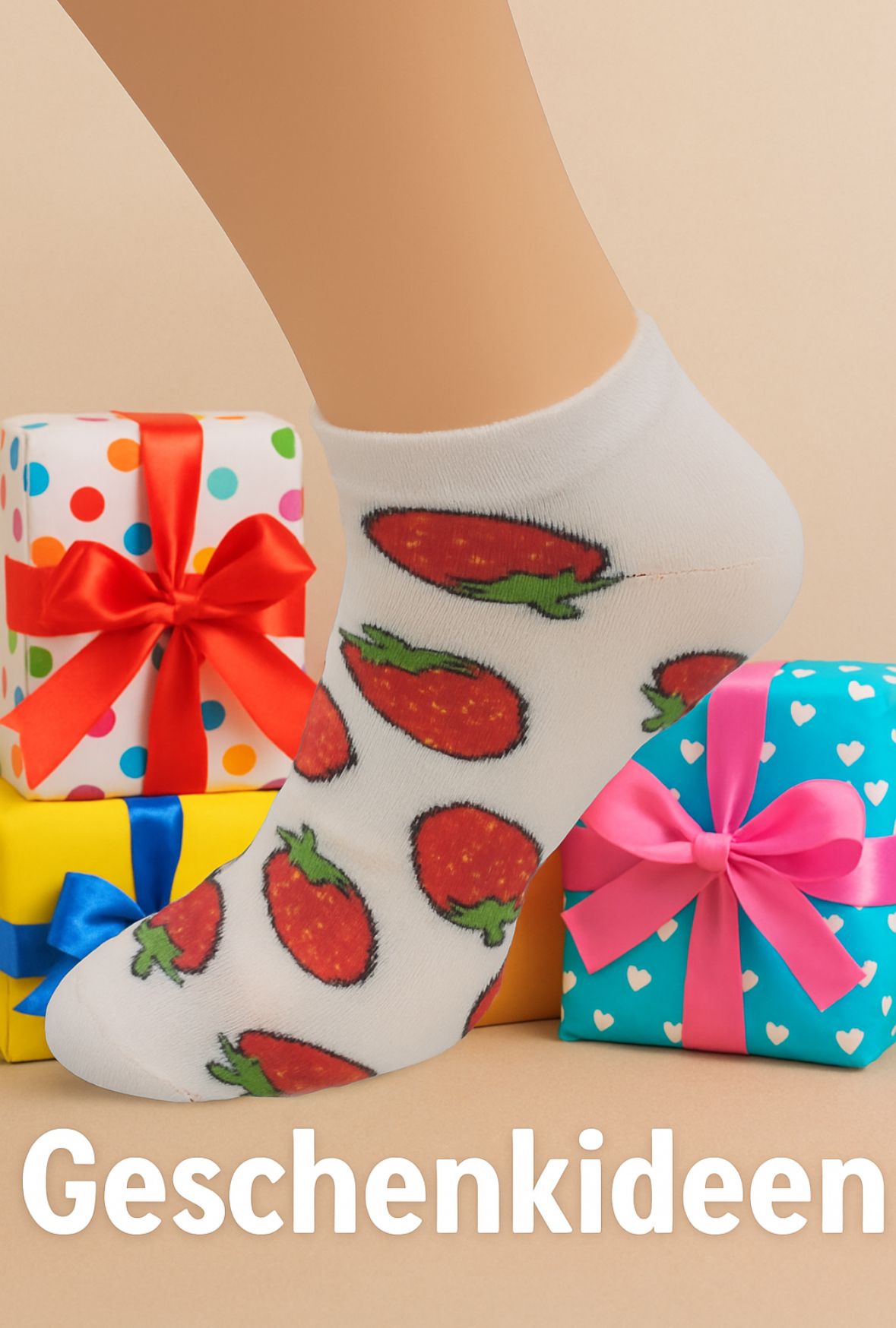 Abgestumpft Sneaker Erdbeeren mit Geschenke