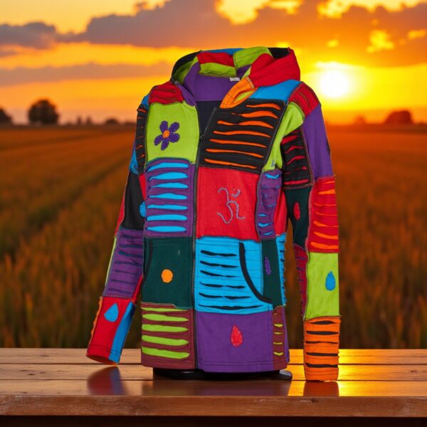 Baumwoll Patch Jacke bunt 4