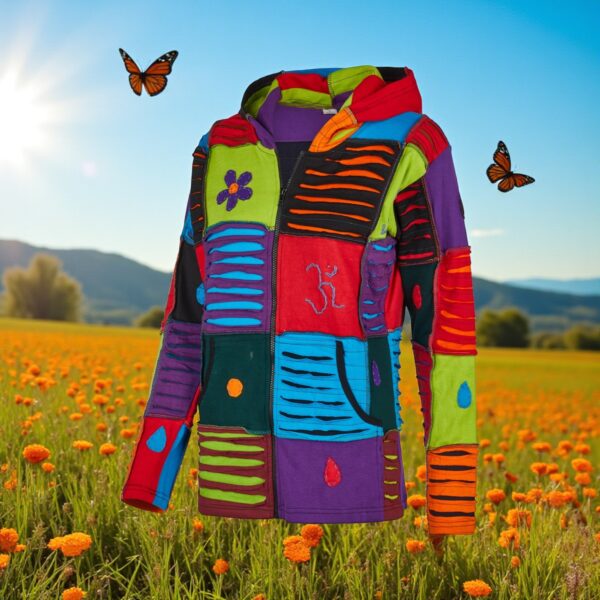 Baumwoll Patch Jacke bunt 5