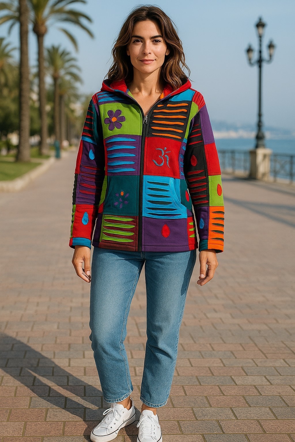 Baumwoll Patch Jacke bunt 6