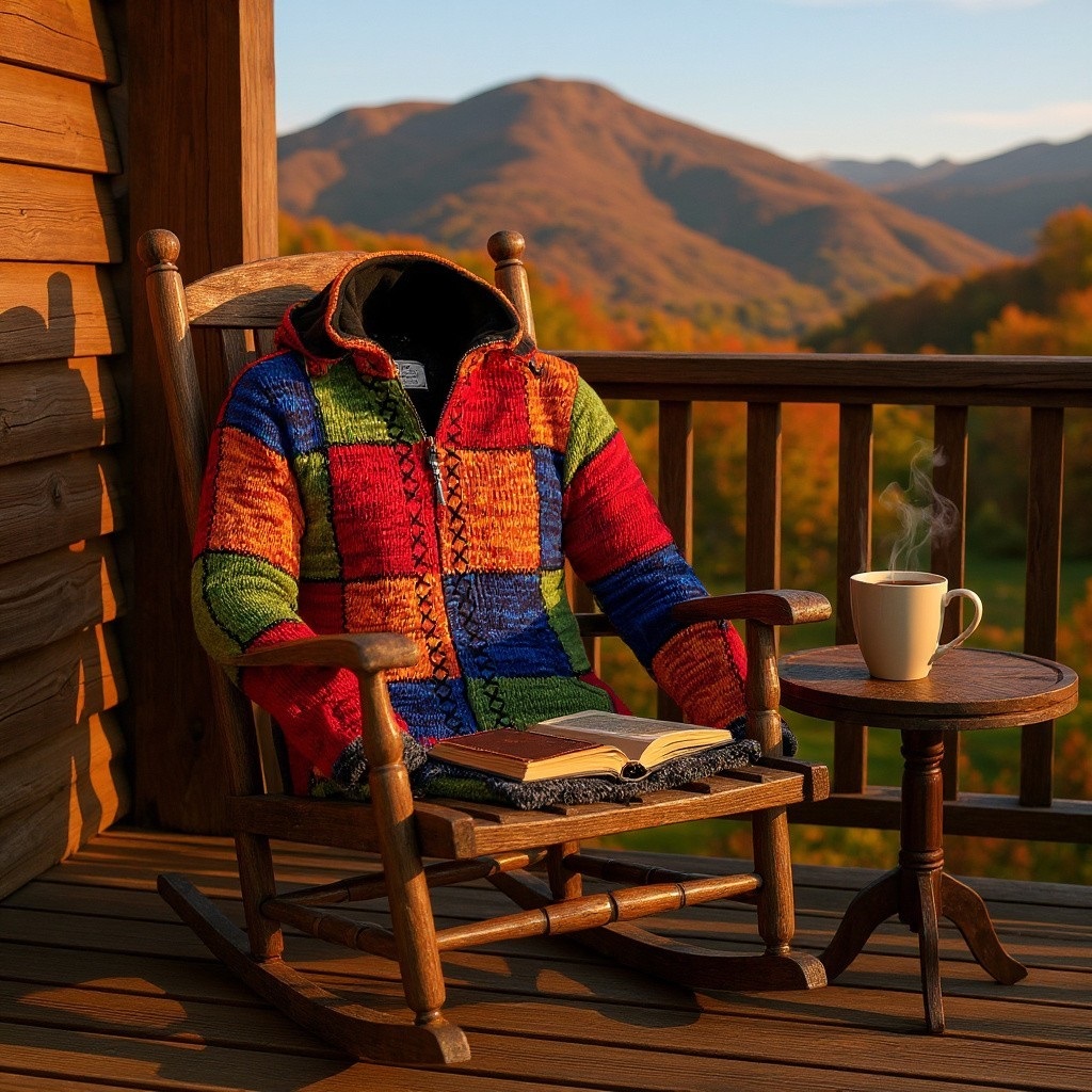 Schafwollstrickjacke bunte Quadrate 814 8