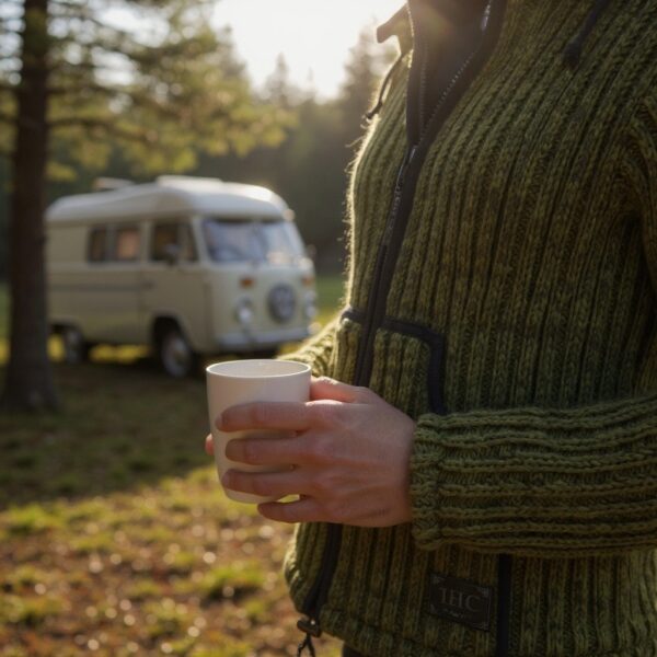 Schafwollstrickjacke grün 720 8