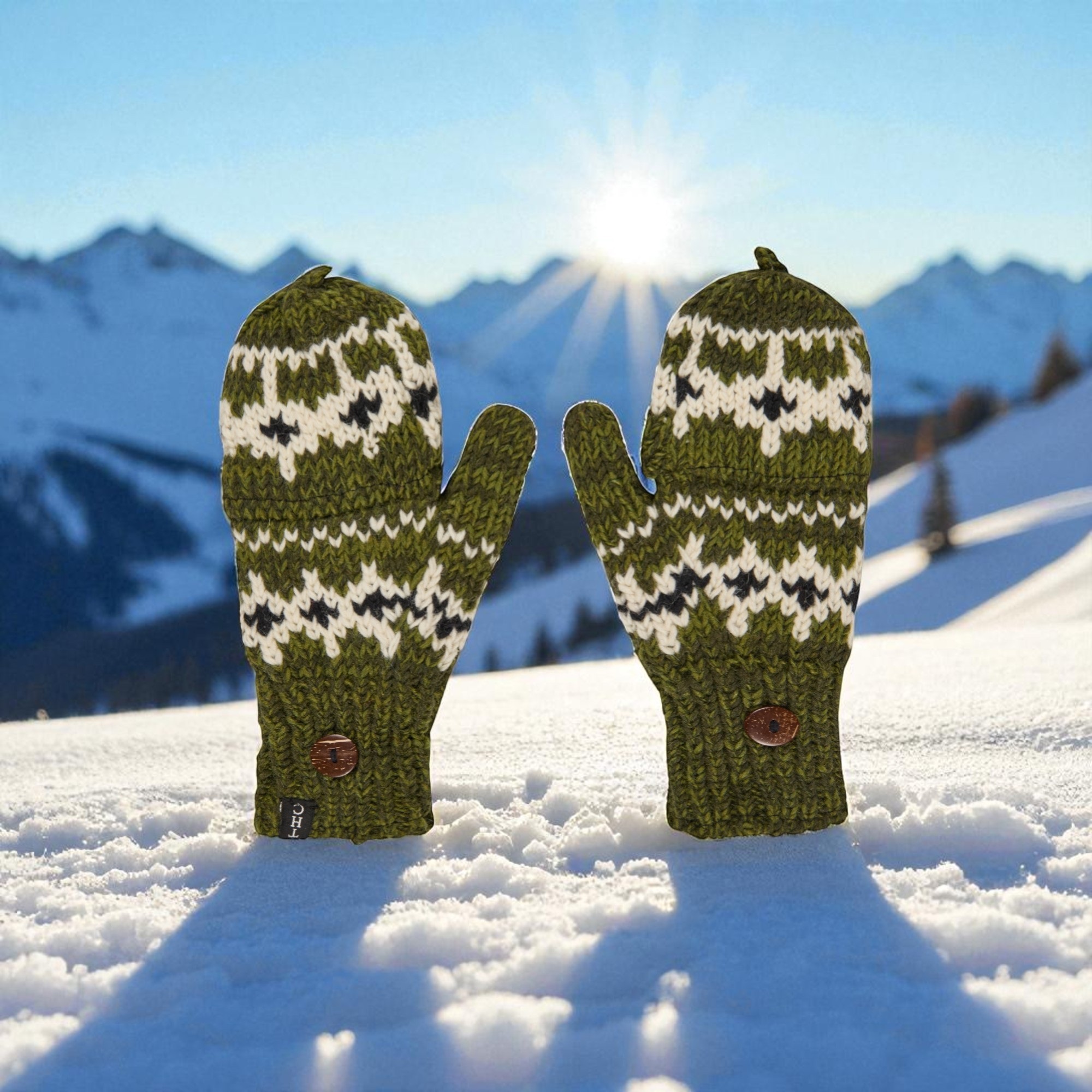 THC Klapphandschuhe 607 Norweger grün 4