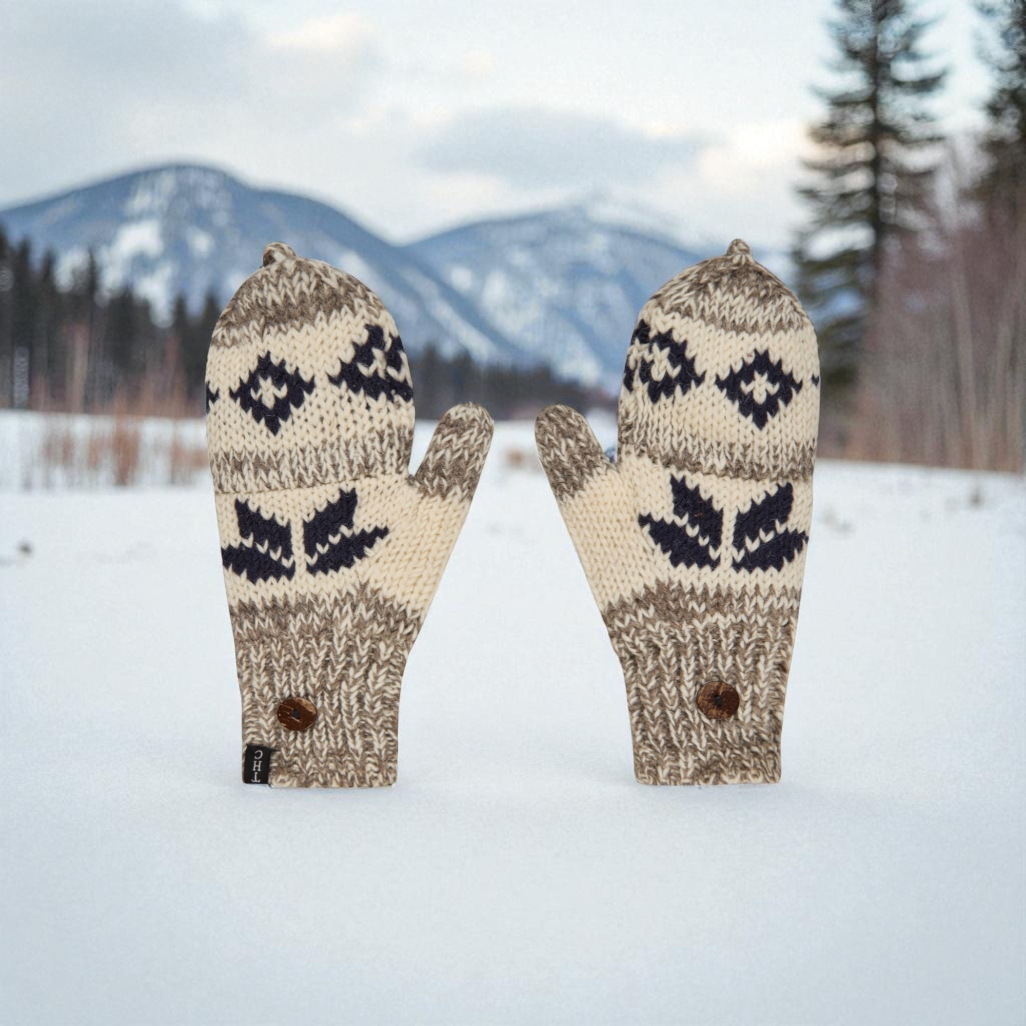 THC Klapphandschuhe 609 Norweger grau 5