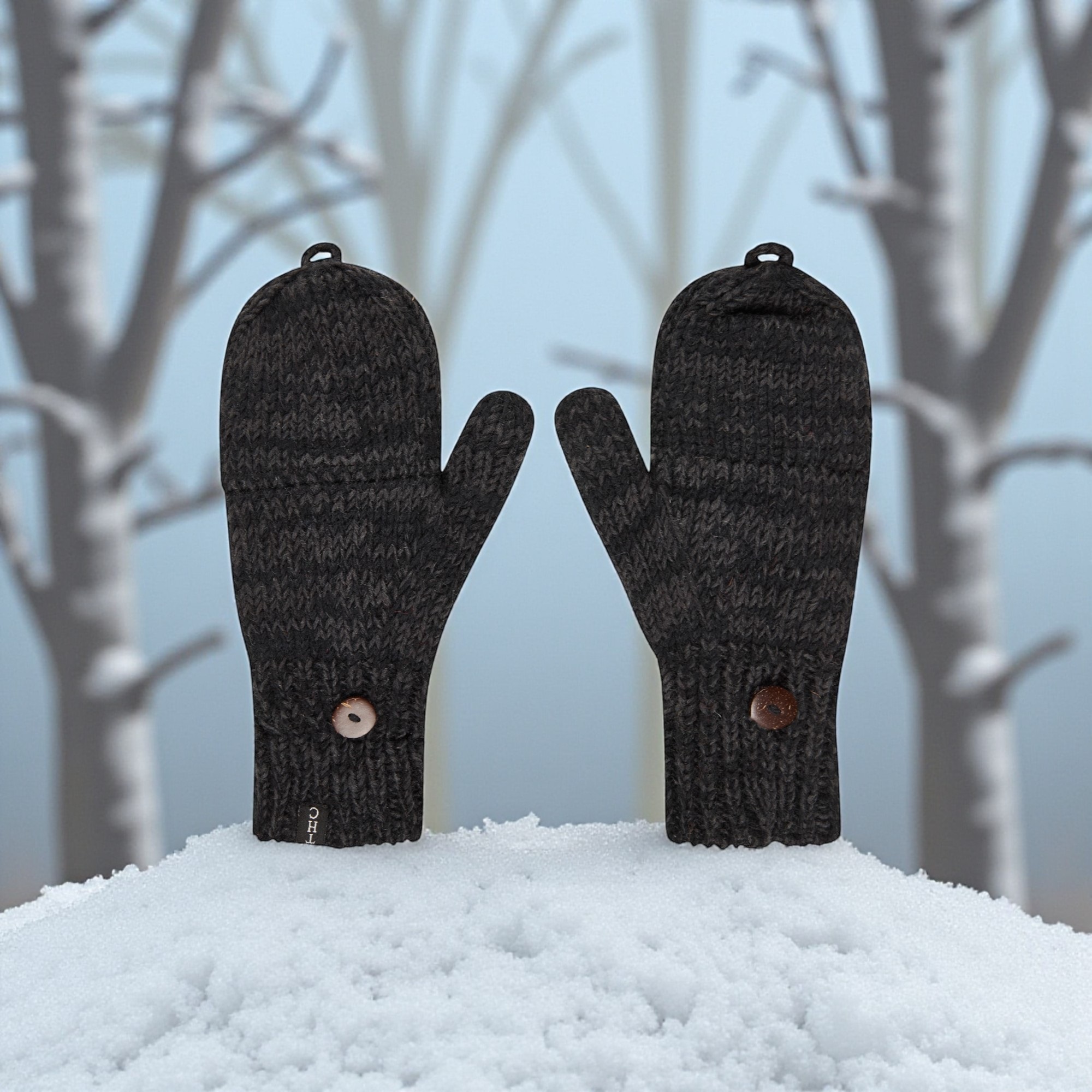 THC Klapphandschuhe 809 anthrazit 4