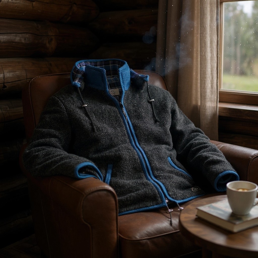 THC Strickjacke 808 Baumwollfutter schwarz blau 8