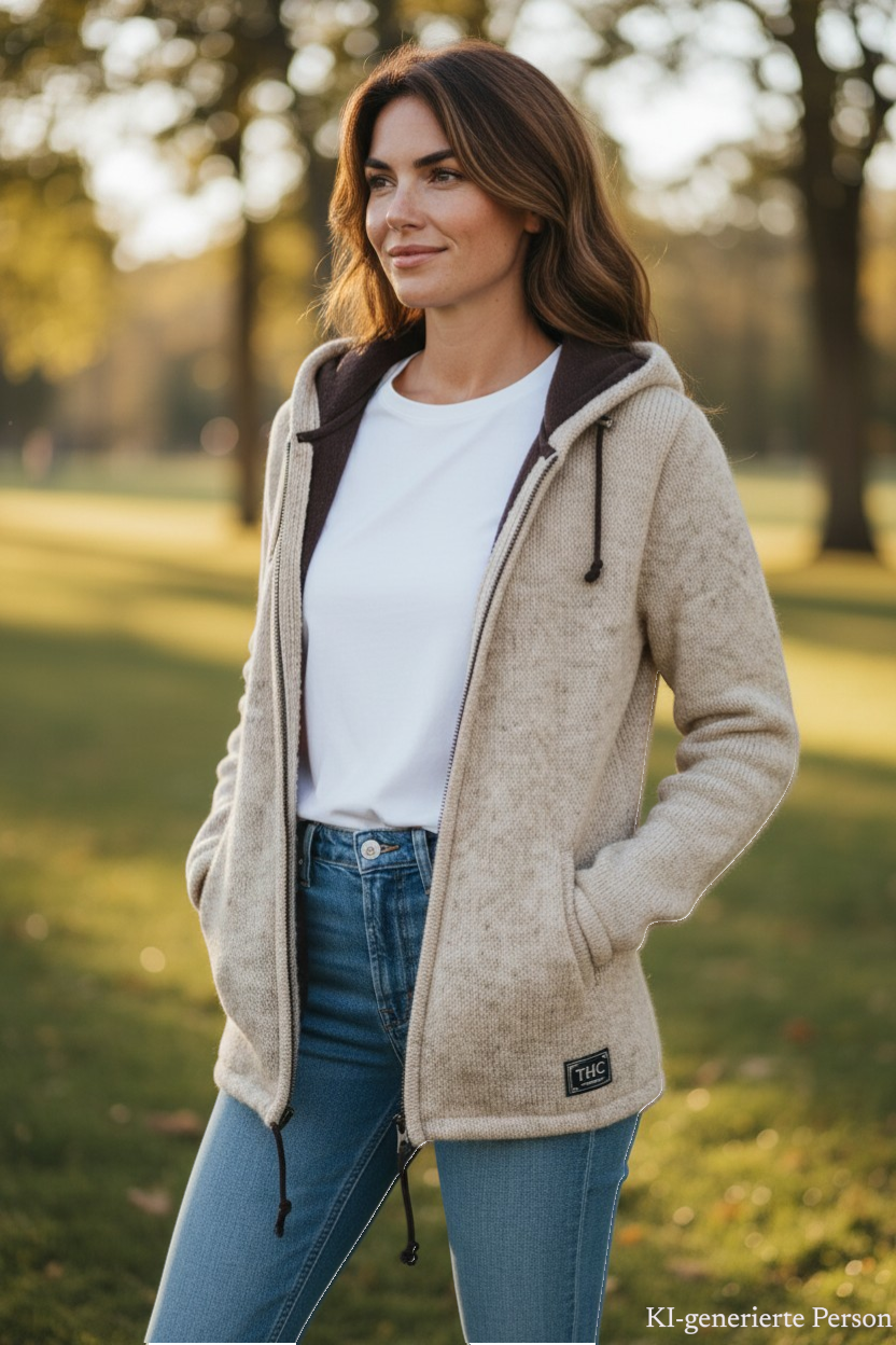THC Schafwoll Strickjacke 853 KI-Generiert Model 2 THC Schafwoll Strickjacke 853 KI-Generiert Model 2