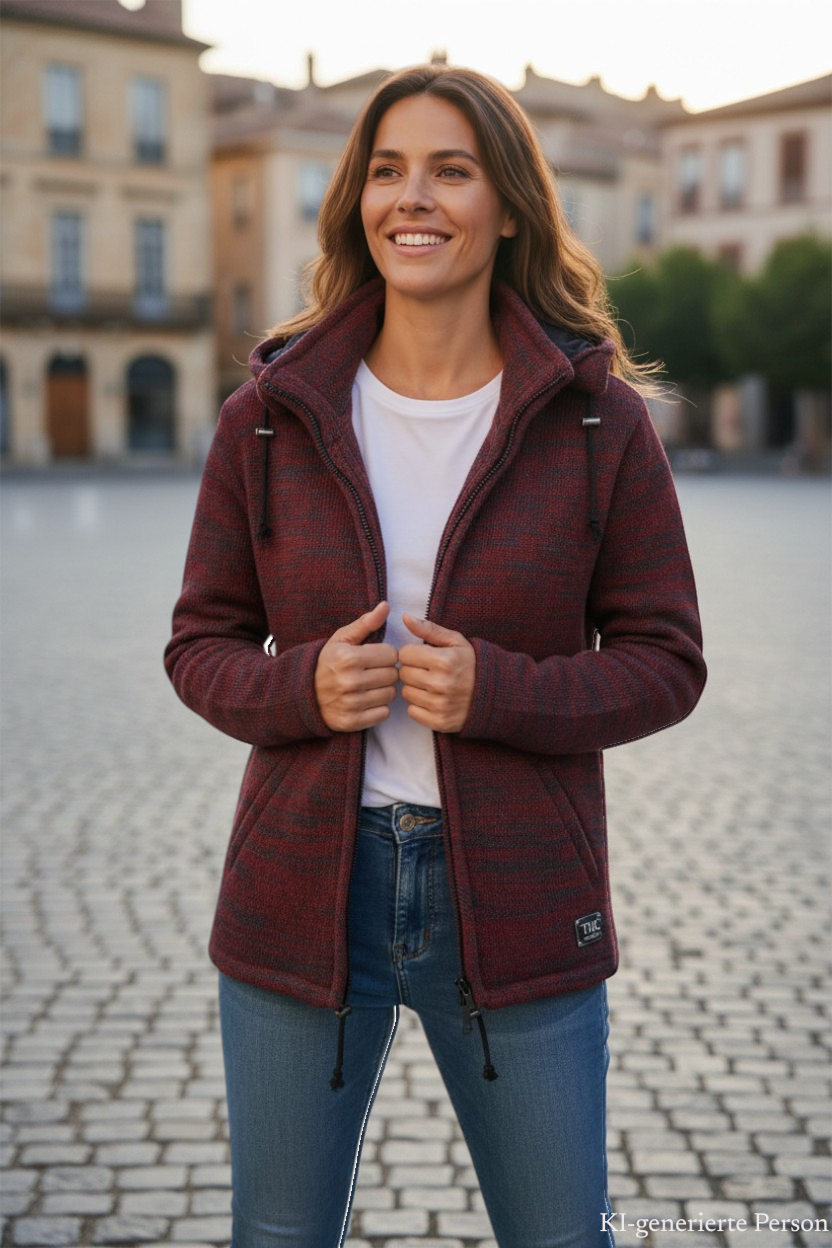 THC Schafwoll Strickjacke 855 KI-Generiert Model 2