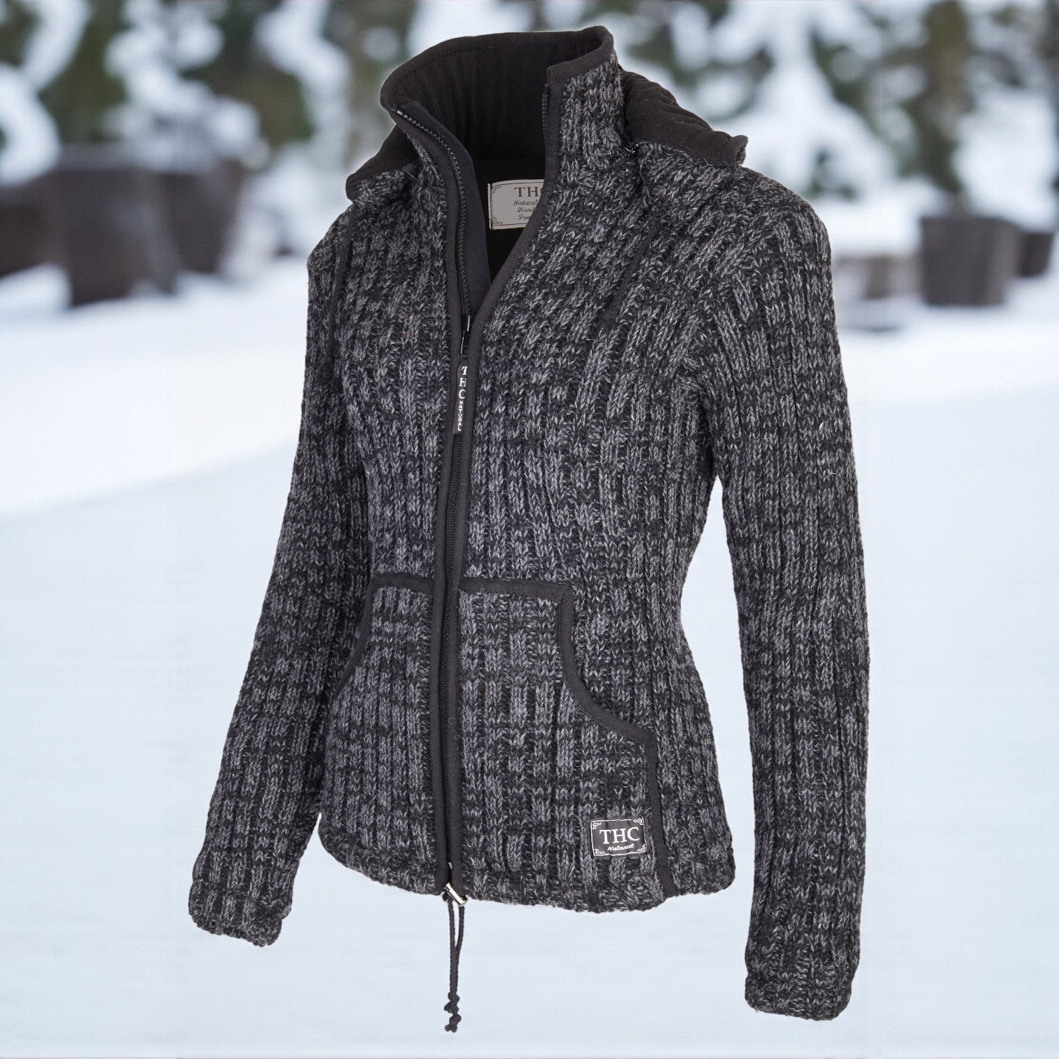 Schafwollstrickjacke anthrazit 714 5 Schafwollstrickjacke anthrazit 714 5