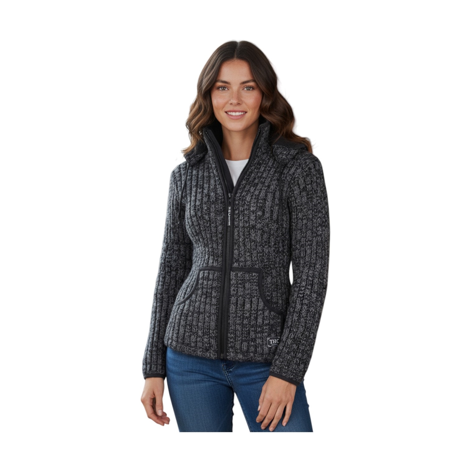 Schafwollstrickjacke anthrazit 714 7 Schafwollstrickjacke anthrazit 714 7