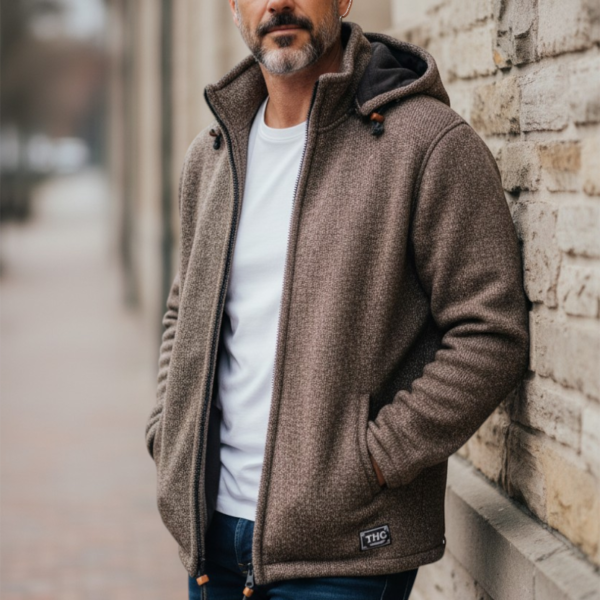 THC Schafwoll Strickjacke 856 KI-Generiert Model 2
