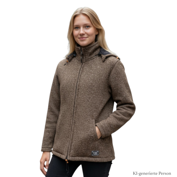 THC Schafwoll Strickjacke 856 KI-Generiert Model 1