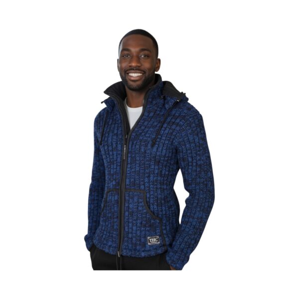 Schafwollstrickjacke blau 716 6