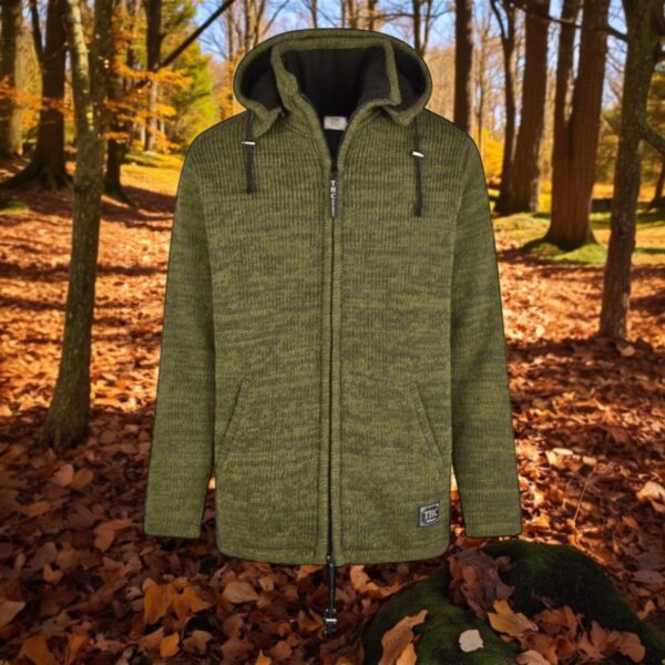THC Schafwollstrickjacke 627 grün 5