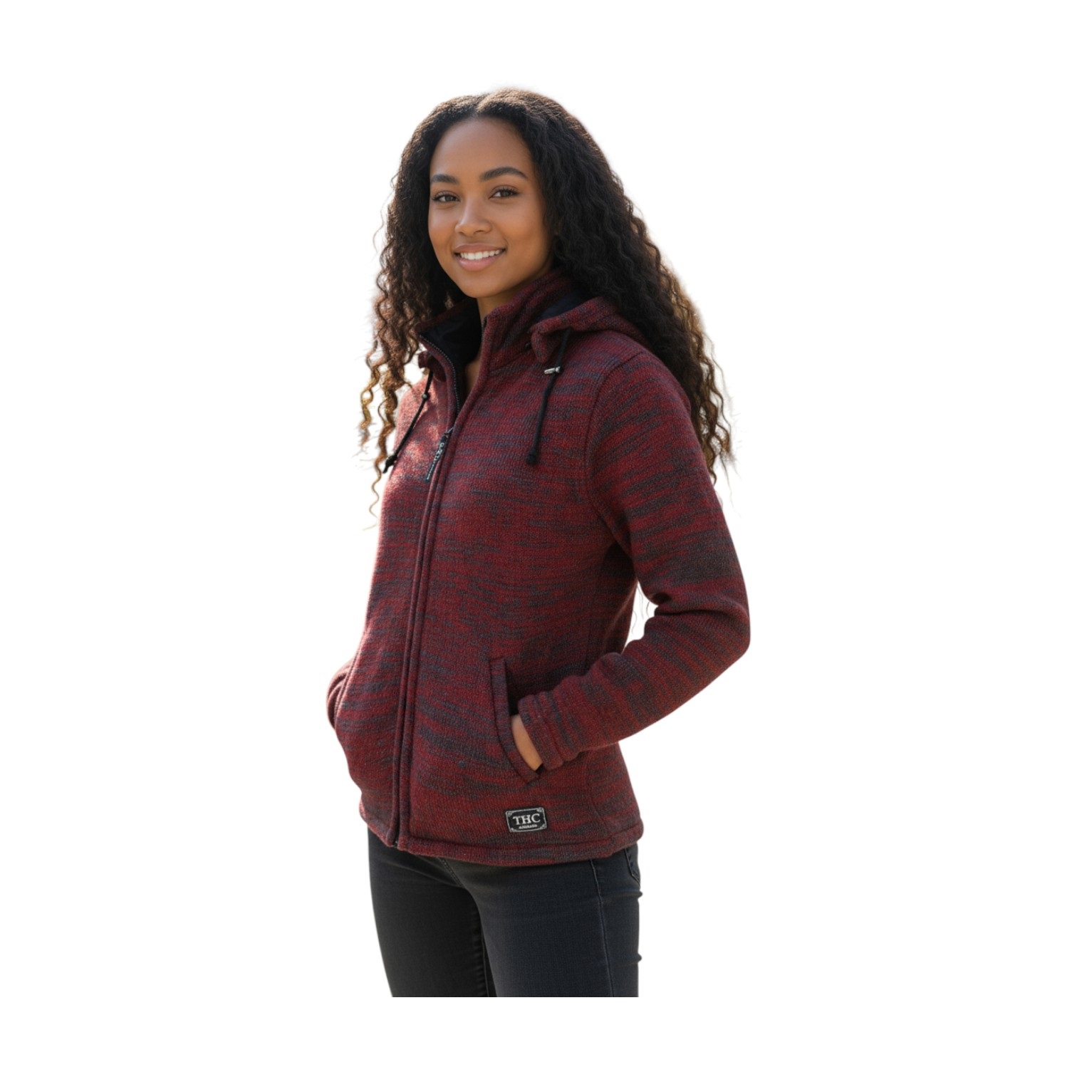 THC Schafwollstrickjacke Baumwollfutter 855 rot 7