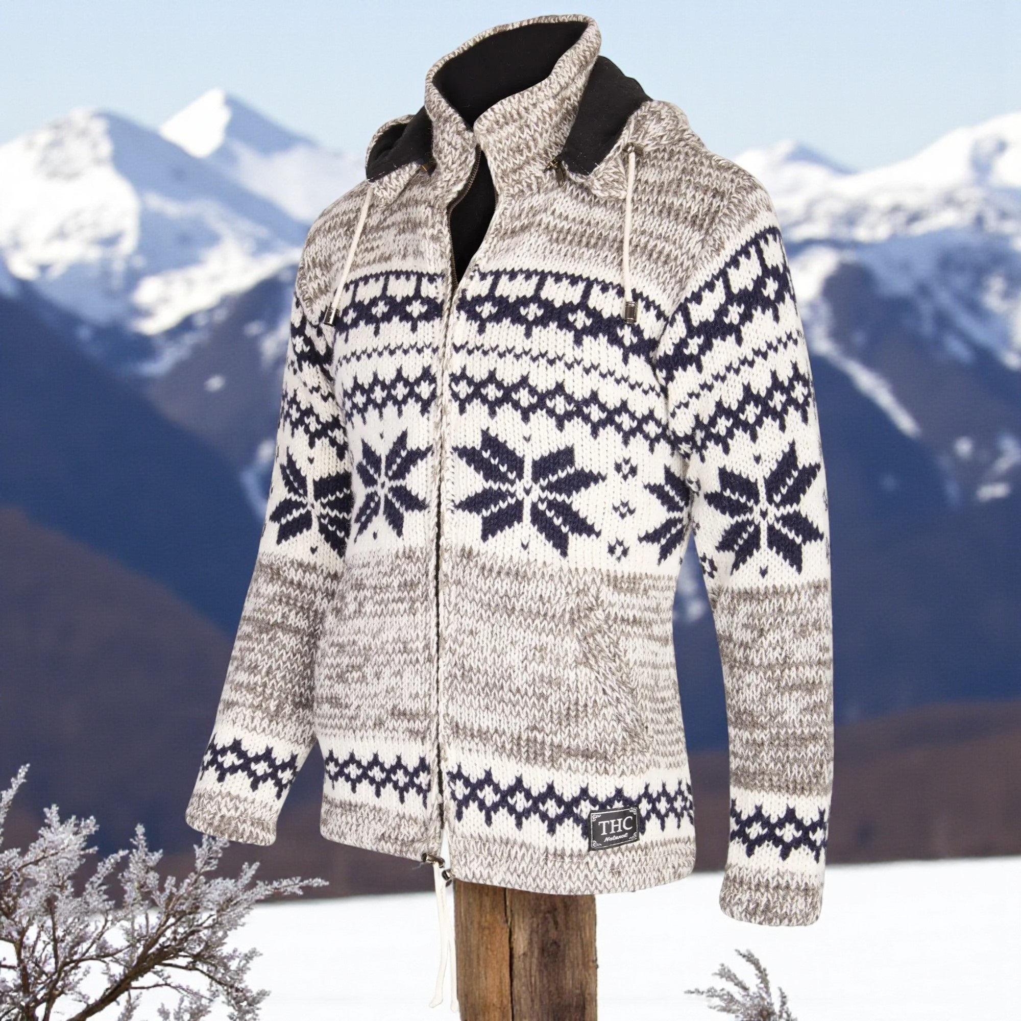 THC Schafwollstrickjacke Norweger grau 609 5 THC Schafwollstrickjacke Norweger grau 609 5