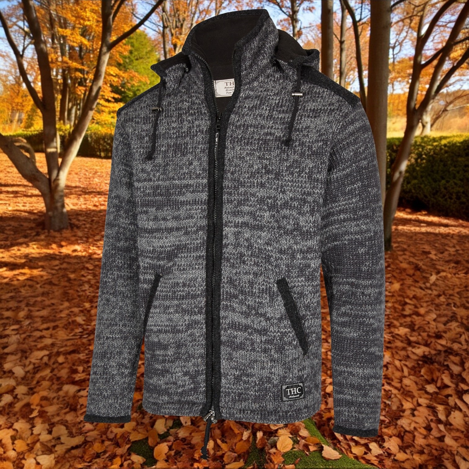 THC Schafwollstrickjacke anthrazit 809 4